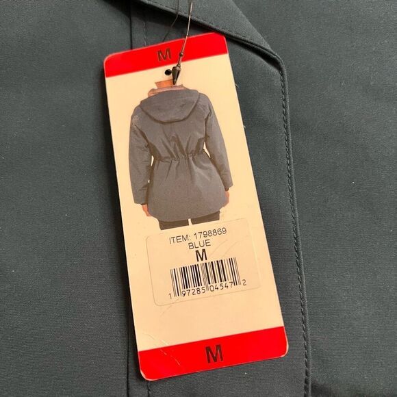 NWT PENDLETON Women’s Jacket Medium Blue Lined Ribbed Cuffs Pockets Toggle Waist - Picture 4 of 16